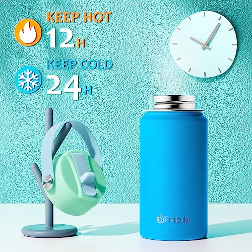 Fimibuke Kids Insulated Water Bottle, 14oz BPA FREE 18/8 Stainless Steel Travel Tumbler Double Wall Vacuum Leak Proof Kids Cup with Straw Metal Water Bottle for School Boys Girls(1 Pack, Pool) - color: B18. Pool