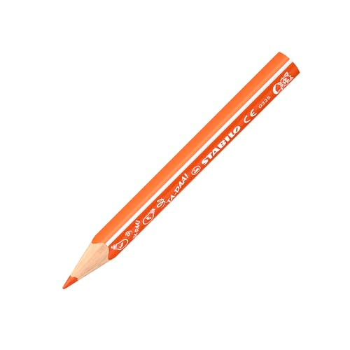 STABILO Trio thick short Animal Vibes - Triangular Colouring Pencil - Pack of 12 - Assorted Colours - style: Trio thick short