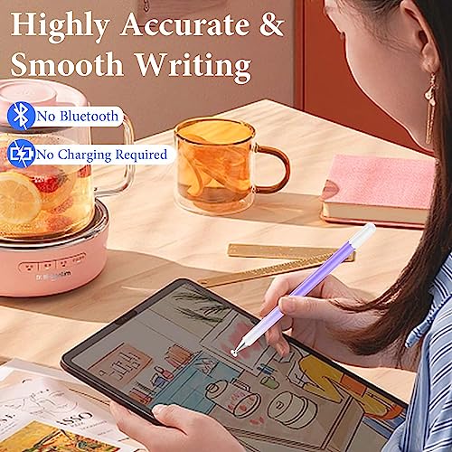 Stylus Pens for Touch Screens, High Precision Magnetic Disc Universal Stylus Pen for iPad, 2-in-1 iPad Pen Compatible with iPhone/iPad/Android Tablets/Nintendo Switch and so on(Green/Purple) - color: Green+Purple