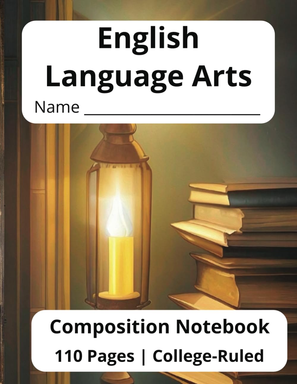 English Language Arts Themed Composition Notebook | College Ruled: Perfect for English or Language Arts Class | 8.5 x 11 | Large