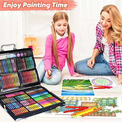 Soucolor 183-Pack Cute Preppy Stuff School Office Teacher Supplies | 48 ct Crayons,24 Oil Pastels,24 Drawing Pencils,Art Markers,Watercolor Cakes,Sketch Papers,Classroom Must Have,Stocking Stuff - style: Spaceship