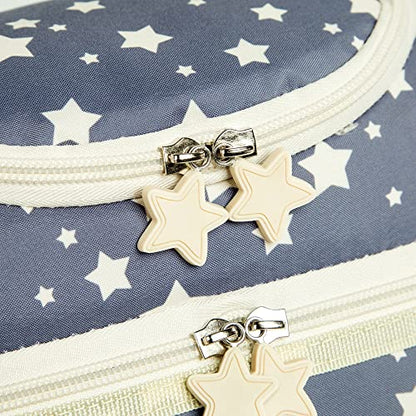 Kids Dual Compartment Lunch Bags Tote for Boys Girls Toddler Lunch Boxes Pre-School Toddler Kindergarten Picnic Camp Food Cooler Thermal with Strap (Yellow Star) - color: Yellow Star