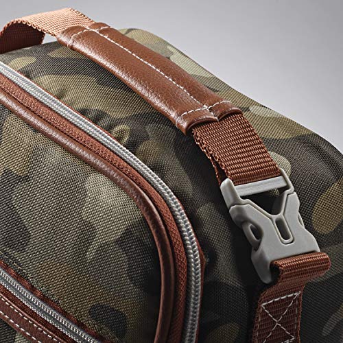 Foundry by Fit & Fresh, Thayer Adult Insulated Lunch Bag with Side & Front Pouches, Complete Lunch Kit Includes Stainless Steel Tumbler & 2 Containers, Camo - color: Camo, style: Lunch Bag with Containers and Water Bottle