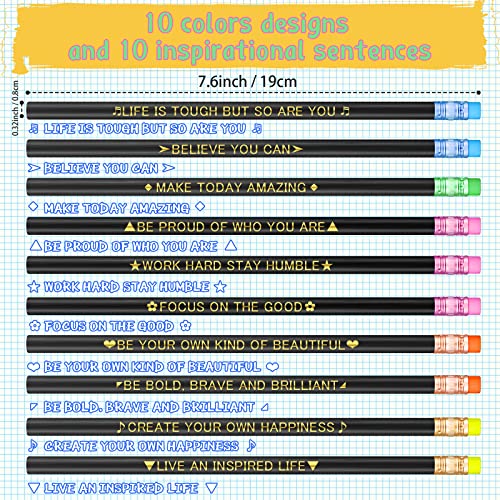 Eersida 80pcs Color Changing Pencil Bulk Back to School Pencils with Eraser Encourage Saying Thermochromic Fun Pencils for Kids Students Classroom First Day of School Gifts (Inspirational) - style: Inspirational