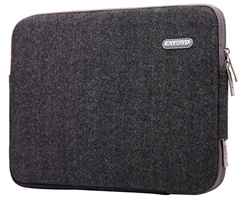 KAYOND Herringbone Woollen Water-Resistant for 15-15.6 Inch Laptop Sleeve Case Bag (15-15.6 Inches, Black) - color: Black, size: 15-15.6 Inches