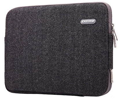 KAYOND Herringbone Woollen Water-Resistant for 15-15.6 Inch Laptop Sleeve Case Bag (15-15.6 Inches, Black) - color: Black, size: 15-15.6 Inches