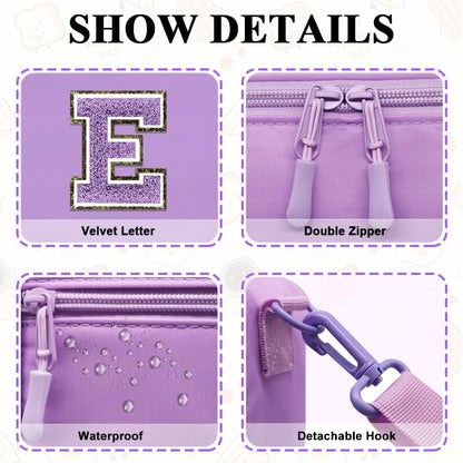 Lunch Box Kids Lunch Bag Women Girls,Insulated Lunch Totes for Adult Teen Warm Cooler Bags School Work Picnic Food Containers Carrier with Handheld Shoulder Strap Water Bottle Holder Purple E - color: 09-Purple E