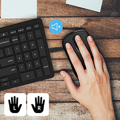 acer Bluetooth Optical Black Mouse | 1000DPI | Windows PC and Certified Works with Chromebook | Fully Covered in a Silver Ion Protected Body - color: Black Bluetooth
