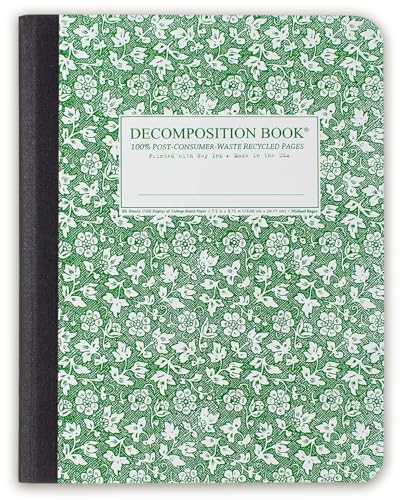 Decomposition Parsley College Ruled Composition Notebook - 9.75 x 7.5 Journal with 160 Lined Pages - Cute Notebooks for School Supplies, Home & Office - 100% Recycled Paper - Made in USA - color: Parsley
