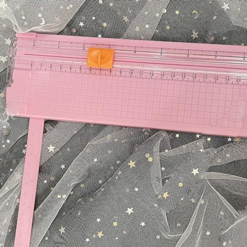 Paper Cutter Efficient Light Duty Mini Folding Trimmer Clear Scale for Scrapbook Supplies Craft Paper Trimmer for Cardstock, 5 Color Options (Roseate) - color: Roseate