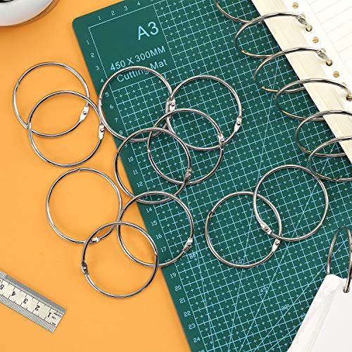 Mr. Pen- Loose Leaf Binder Ring, 60 Pack, 4 Sizes (1", 1.25", 1.5", 2") | Metal Loose Leaf Binder Book Rings for Books and Index Cards, Scrapbook, Keychains, School, Home, Office, Silver - color: Silver, size: 1", 1.25", 1.5", 2", 60 Pack