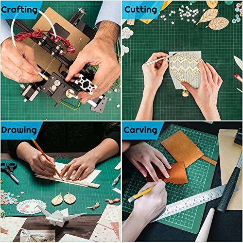 anezus Self Healing Sewing Mat, Rotary Cutting Mat Double Sided 5-Ply Craft Cutting Board for Sewing Crafts Hobby Fabric Precision Scrapbooking Project 9inch x 12inch(A4) - color: Green, size: 9.1"L x 7.9"W