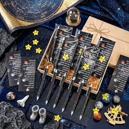 AmazingSpark 60 Sets Back to School Pencils Inspirational Space Astronaut Pencil Gifts Bulk 6 Styles 0.7 mm Mechanical Pencils with Erasers Positive Cards for for School Student Teacher Nurse Staff - style: Space Astronaut