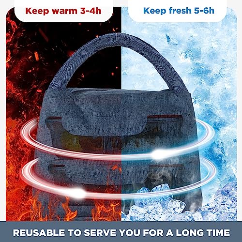 Chunful 12 Pcs Lunch Bags Bulk Reusable Insulated Lunch Box Bags with Aluminum Leakproof Tote for School Students Kids Women Men Children Adult Office Work Employees Travel - color: Multicolor