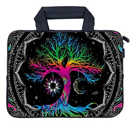 AMARY Laptop Sleeves 11.6" 12" Laptop Handle Bag Neoprene Notebook Carrying Pouch Chromebook Sleeves case (Colorful Tree) - color: Colorful Tree