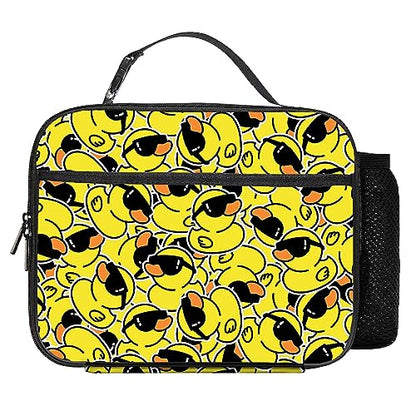 Duck Lunch Bag Reusable Insulated Lunch Box Keep Food Cooler Thermal Lunch Tote for Women Men - color: Duck