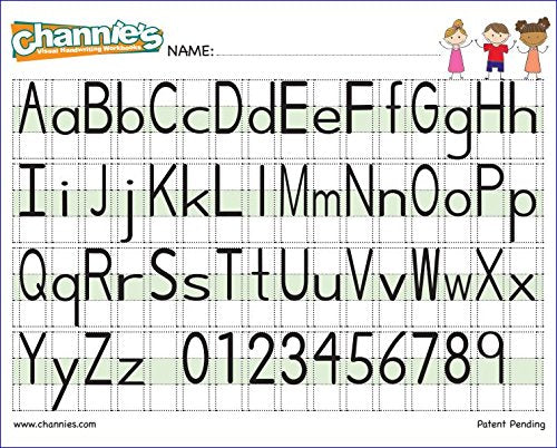 Channie's Easy Peasy Alphabet Tracing & Writing Pad, Practice Handwriting & Printing Workbook; 2-Pack Contains Total of 160 Pages Front & Back, 80 Sheets, Grades Pre-K - 1st, Size 8.5” x 11”, 2-Pack