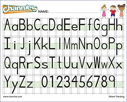 Channie's Easy Peasy Alphabet Tracing & Writing Pad, Practice Handwriting & Printing Workbook; 2-Pack Contains Total of 160 Pages Front & Back, 80 Sheets, Grades Pre-K - 1st, Size 8.5” x 11”, 2-Pack