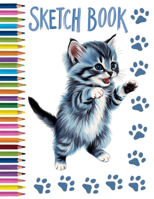 Sketch Book: Drawing Pad, White Paper Pages for Sketching, Doodling, Painting and Art, for Kids, Teens and Adults, Large Size 8.5” x 11”