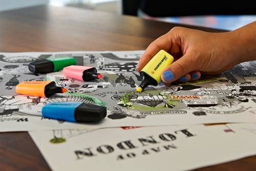STABILO - BOSS MINI - Highlighter - Pack of 3 - Yellow, Orange, Green - color: Yellow, Orange, and Green