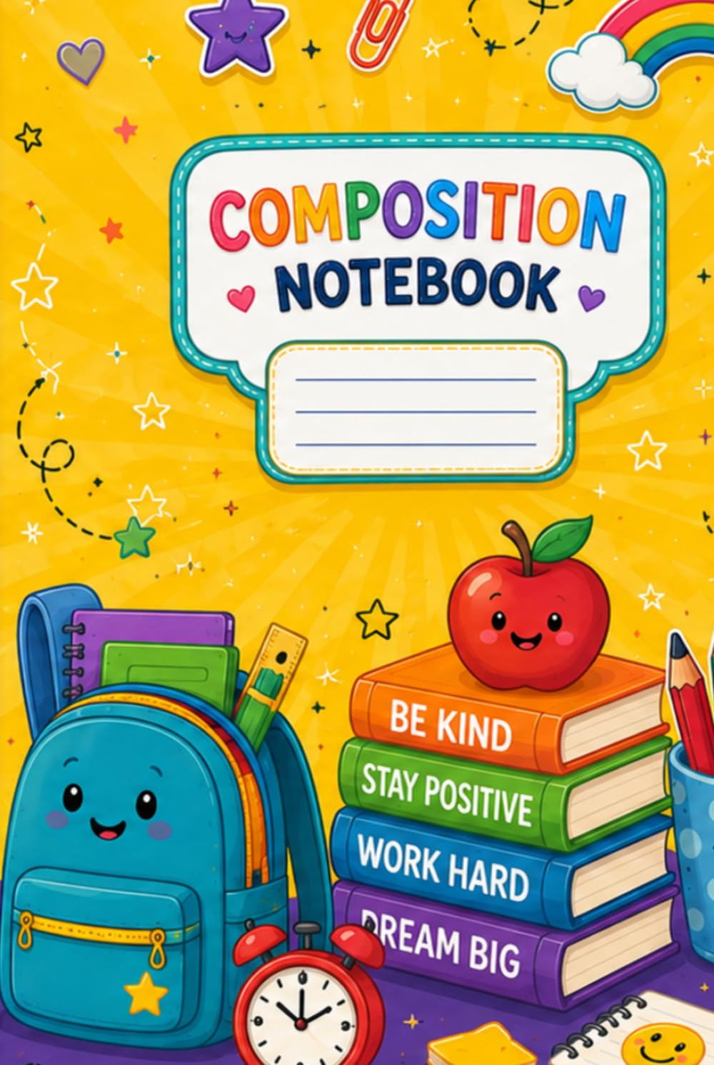 Composition Notebook: Kids School Journal | Wide Ruled Writing Notebook | 100 Pages | Perfect for Elementary Students
