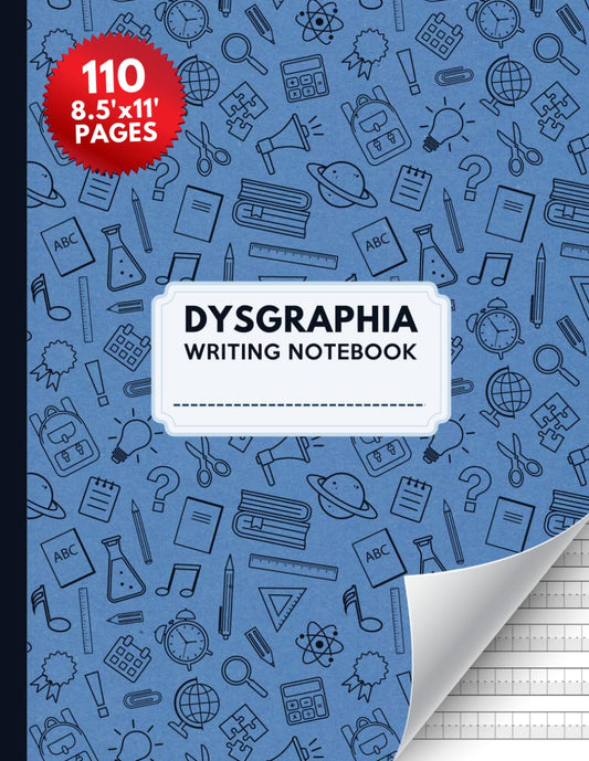 Dysgraphia Writing Notebook:: Handwriting Practice Paper for Kids with Dysgraphia | Dotted Midline Writing Paper with Spacing Guides | Special Education Notebook for OT, Classroom, and Homeschool