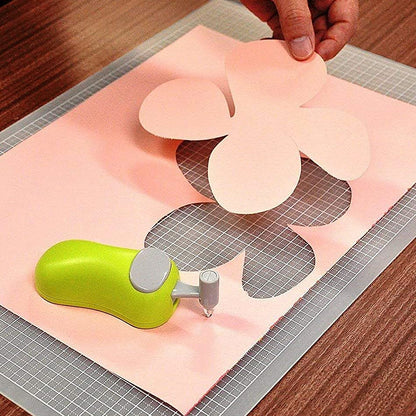 HARAC Handheld Paper Cutter, Japanese Kids Safe Hand Paper Trimmer Tool for Craft, Scrapbook, Office, Classroom, Made in JAPAN, Pink - color: Pink