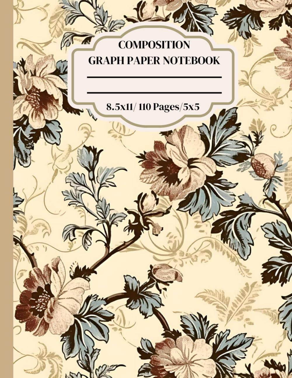 Composition Graph Paper Notebook: The Ideal Companion for Precision and Creativity-Large Size 8.5x11 Inches, 110 Pages, 5x5 Square Grid.