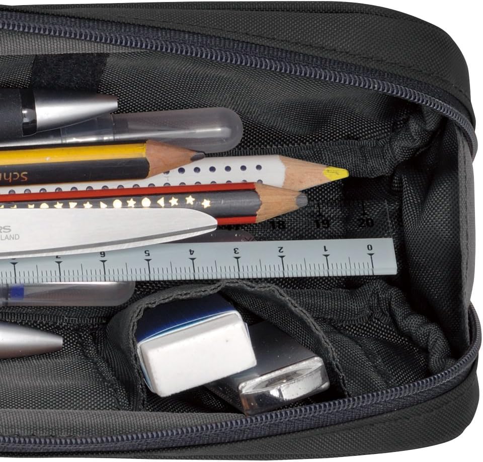 LIHIT LAB Large Capacity Zipper Long Pencil Case For School Office College, Big Capacity Pencil Bag Holder Adults Teen Boys Girls, Travel Cosmetics Storage, Blue (A7552-108) - color: Blue