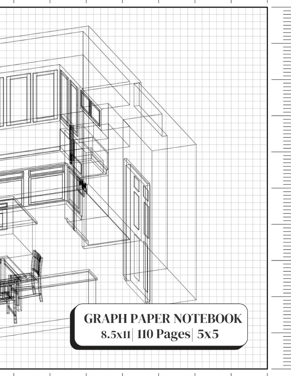 GRAPH PAPER NOTEBOOK: The Perfect Companion For Architects & Engineers: 8.5x11 Inches, 110 Pages, 5x5 Squares Per Inch.